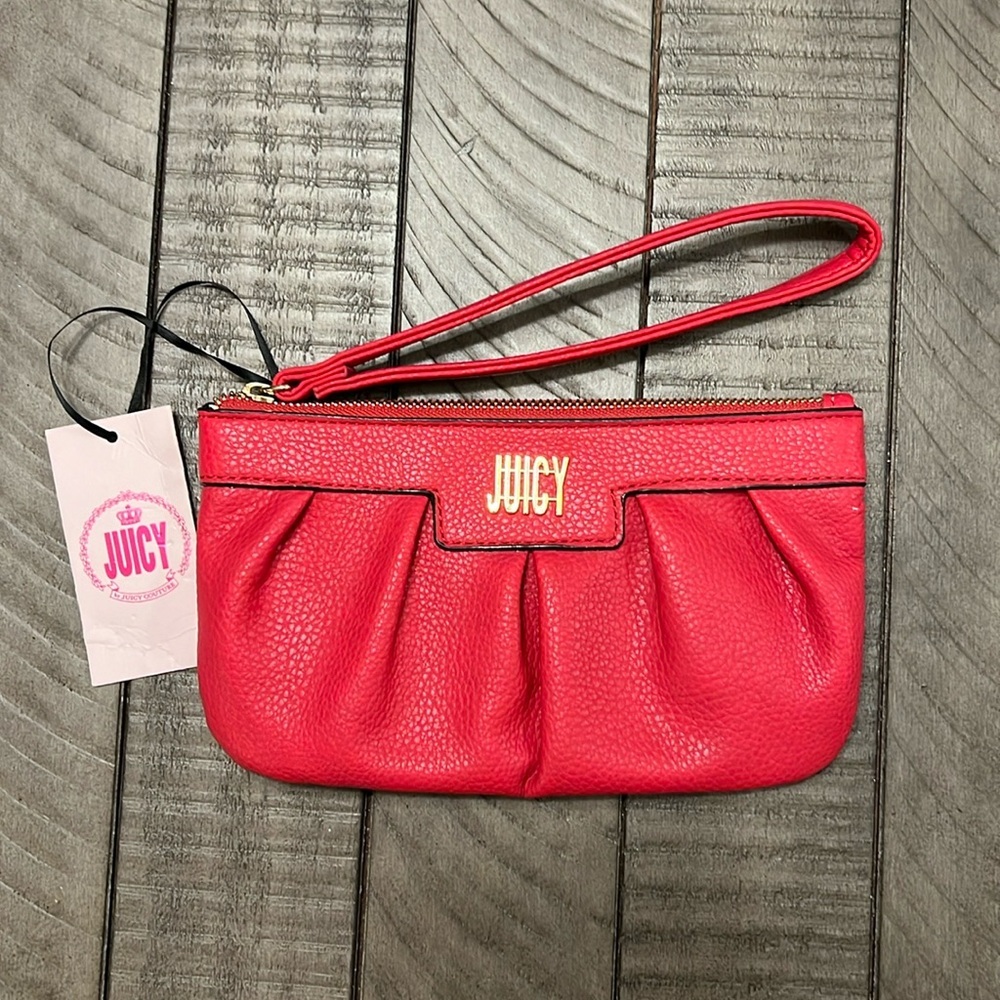 Juicy Couture NWT red faux leather wristlet